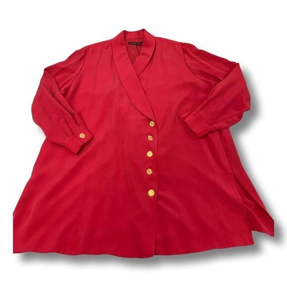 Silk Blazer style Blouse - Picture 1 of 8